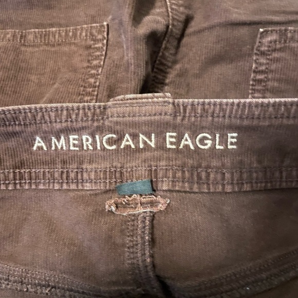 American Eagle Chocolate Brown Super Hi Rise A Line Corduroy Skirt Size 18 - Picture 11 of 13